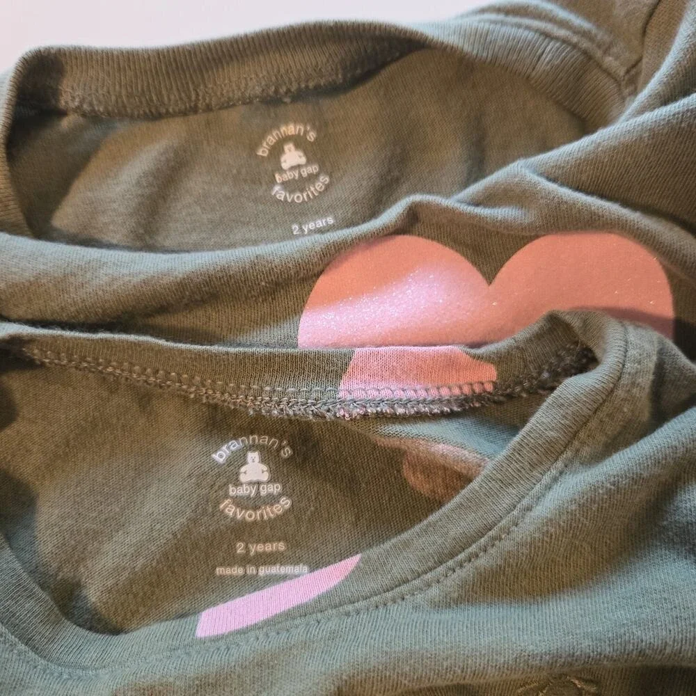Baby Gap‎ Olive Green Hearts Blouse Bundle 2T